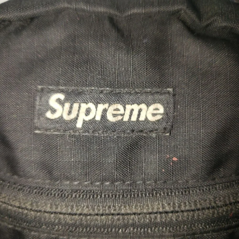 SUPREME SS17 Black Cross Body Nylon Bag Unisex Hiking Camping